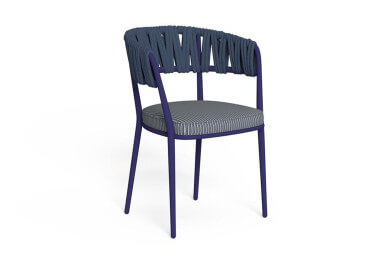 Fauteuil de table extérieur beige gris ou bleu - Swipe... 2