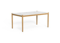 Table de jardin en teck et grès 5 coloris - Dolce vita par Talenti