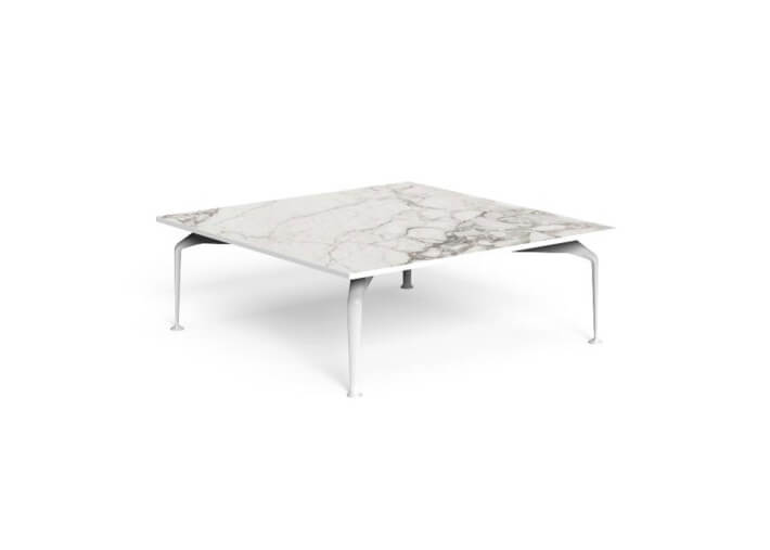 Table basse design en aluminium et grès -...
