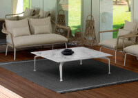 Table basse design en aluminium et grès - Cruise alu Talenti
