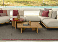 Table basse carree ou rectangle de jardin en teck - Venice - Talenti