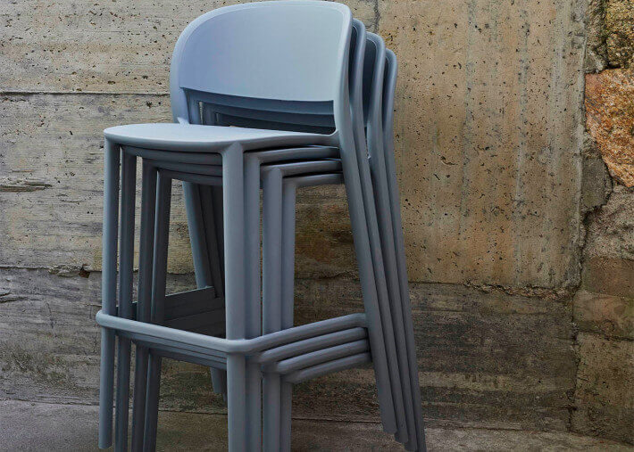 Set de 4 Tabourets de bar extérieur intérieur 9...
