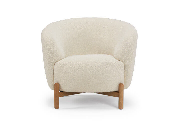 Fauteuil crapaud pieds chêne - 53 coloris -...