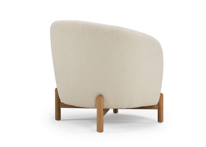 Fauteuil crapaud pieds chêne - 53 coloris -...