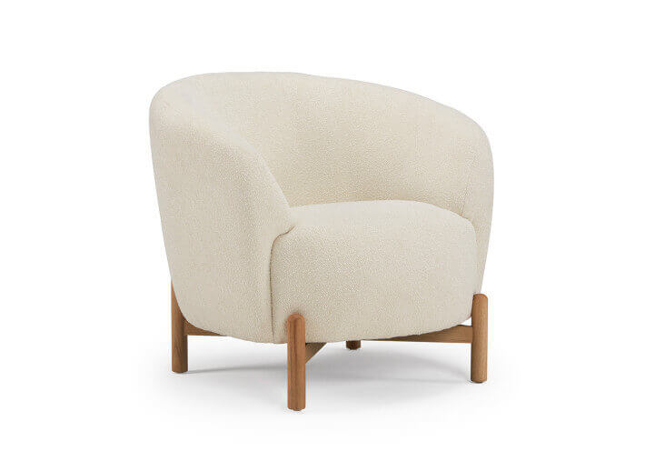 Fauteuil crapaud pieds chêne - 53 coloris -...