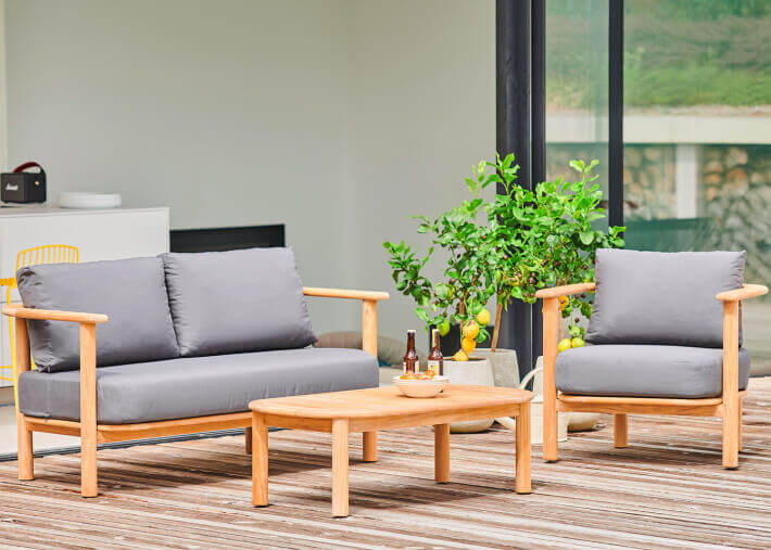 Table basse design en teck intérieur extérieur...