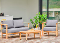 Table basse design en teck intérieur extérieur - Alva par jankurtz