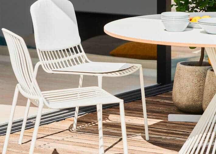 Set de 2 chaises de table bleu blanc noir ou...