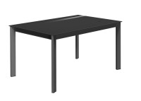 Table repas en verre blanc noir ou gris fixe extensible Zenit Cancio