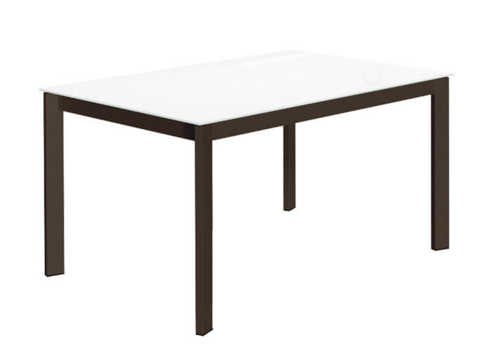 Table repas en verre blanc noir ou gris fixe...