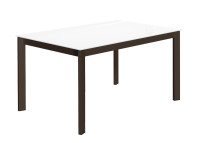 Table repas en verre blanc noir ou gris fixe extensible Zenit Cancio