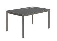 Table repas en verre blanc noir ou gris fixe extensible Zenit Cancio