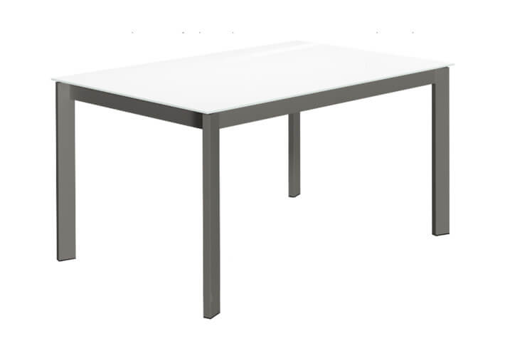 Table repas en verre blanc noir ou gris fixe...