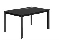 Table repas en verre blanc noir ou gris fixe extensible Zenit Cancio