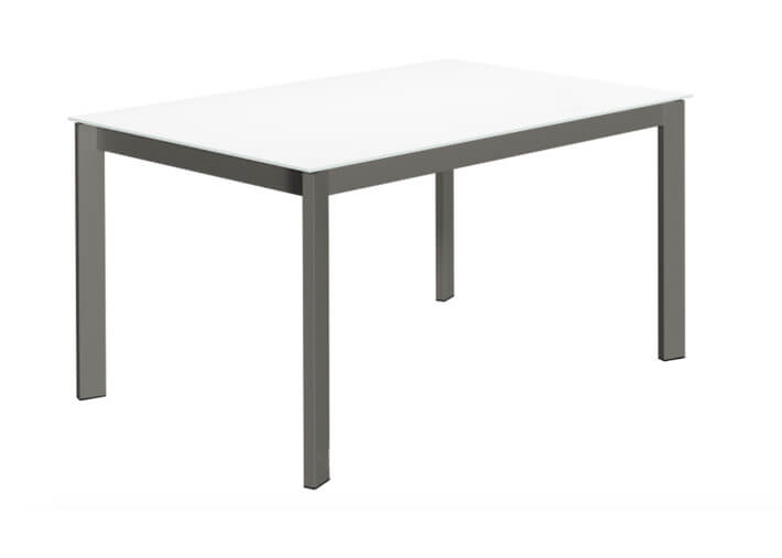 Table repas en verre blanc noir ou gris fixe...