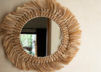 Miroir d'exception en fibres naturelles - Pretty Blond - Bazar Bizar