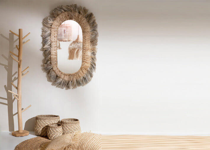 Porte-Manteau en teck au design boheme tendance...