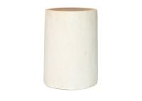 Assise ou table d'appoint - tronc en teck teinté blanc - Tribe - Bazar Bizar