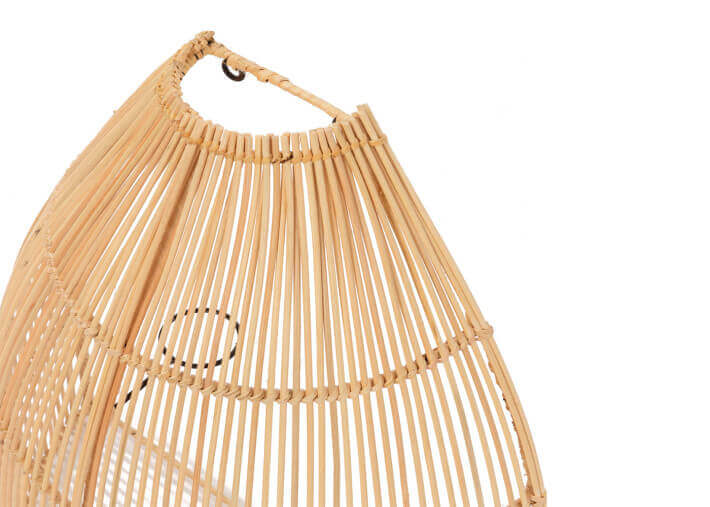 Applique Murale tendance en rotin naturel -...