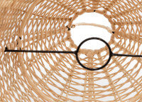 Abat-jour design forme cage en rotin  45x90 - Elba L par Bazar Bizar