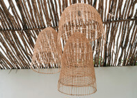 Abat-jour design forme cage en rotin  45x90 - Elba L par Bazar Bizar