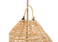 Abat-jour design forme cage en rotin  45x90 - Elba L par Bazar Bizar