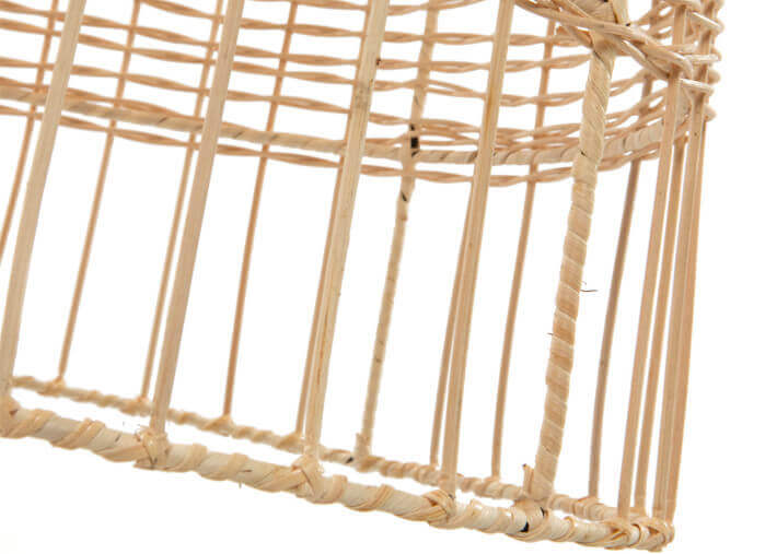 Abat-jour design forme cage en rotin  45x90 -...