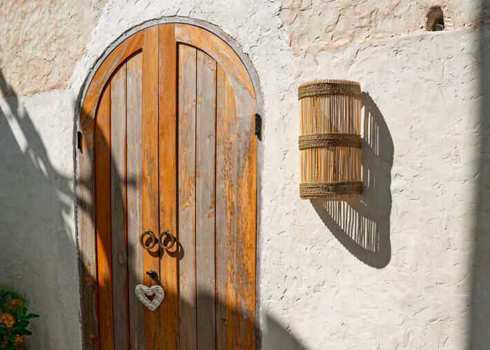 Applique murale design et tendance en rotin -...