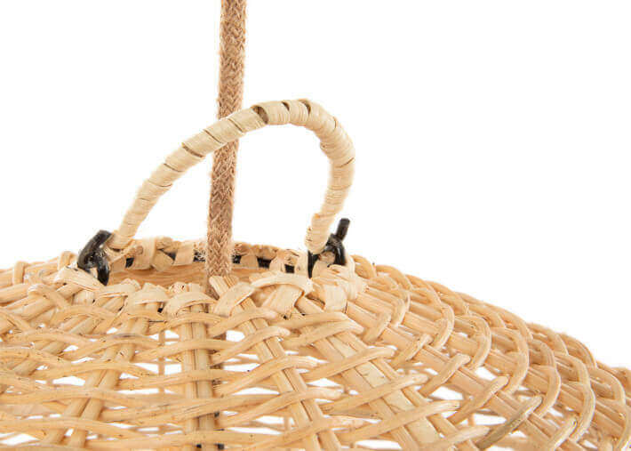 Abat-jour pour lampe suspendue en rotin -...