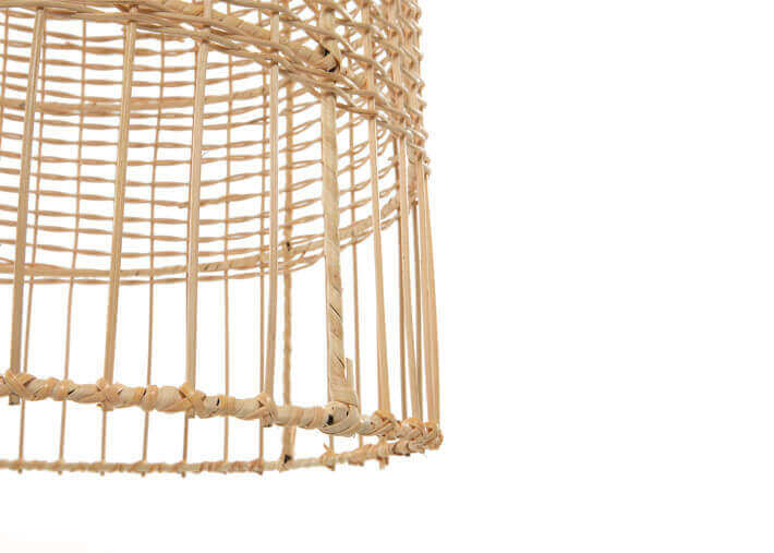 Abat-jour pour lampe suspendue en rotin -...