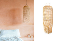 Abat-jour au design bohème en rotin 30x80 - Squid M par Bazar Bizar