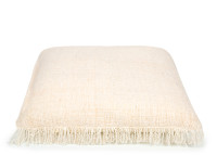 Housse de coussin carre crème à franges - Oh My Gee Bazar Bizar