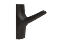 Patère design en bois de teck noir - Hook signé Bazar Bizar