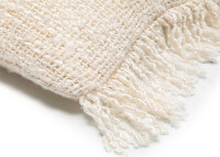 Housse de coussin crème avec franges 30*50 - Oh My Gee - Bazar Bizar