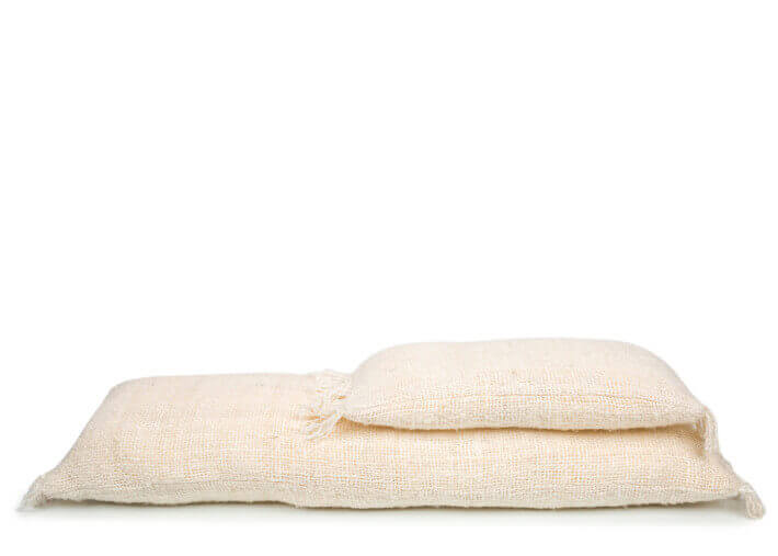 Housse de coussin crème avec franges 30*50 - Oh...
