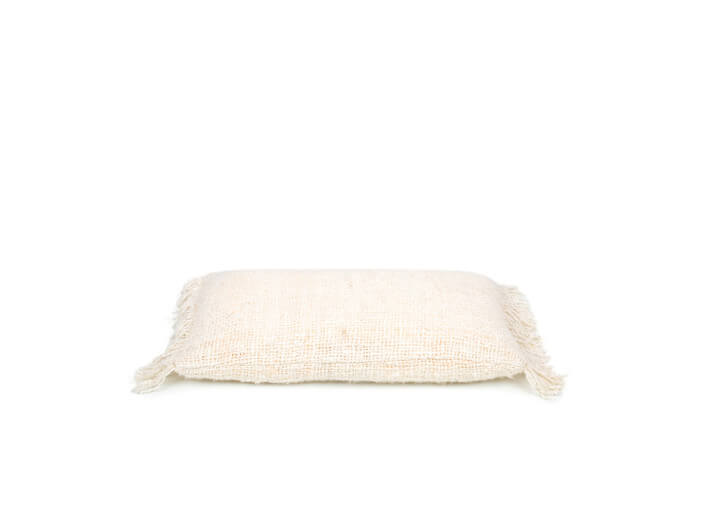 Housse de coussin crème avec franges 30*50 - Oh...