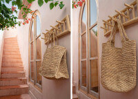 Patère portemanteau en bois de teck design - Island par Bazar Bizar