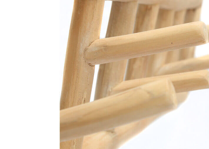 Patère portemanteau en bois de teck design -...