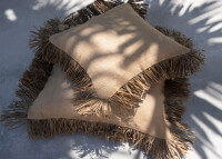 Housse de coussin en Raphia et coton 40x40 - Bonita par Bazar Bizar
