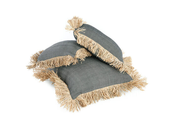 Housse de coussin noir-naturel 40x40 - bonita...