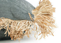 Housse de coussin noir-naturel 40x40 - bonita par bazar bizar