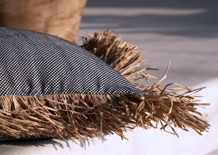 Housse de coussin noir-naturel 40x40 - bonita...