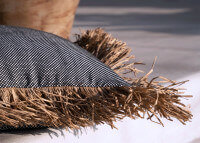 Housse de coussin noir-naturel 40x40 - bonita par bazar bizar