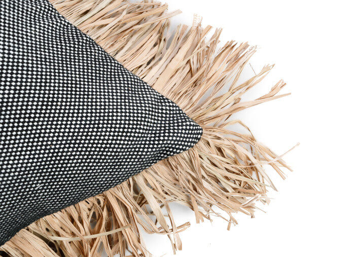 Housse de coussin noir-naturel 40x40 - bonita...
