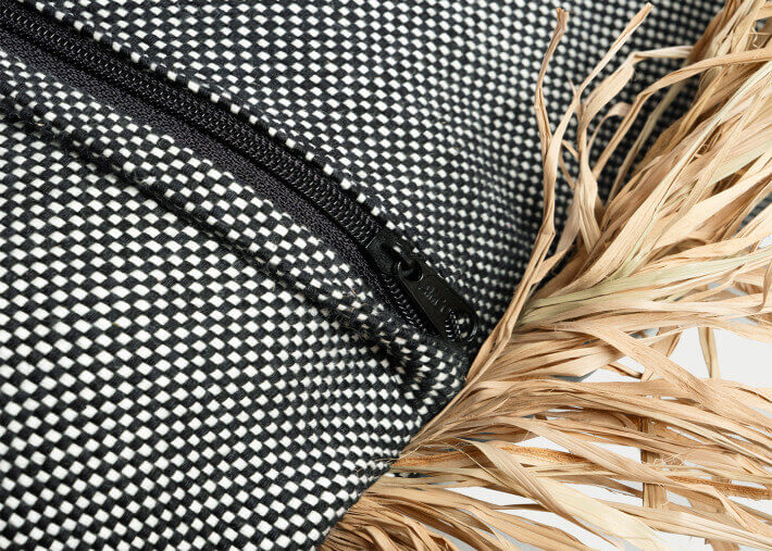 Housse de coussin noir-naturel 40x40 - bonita...