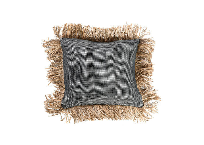 Housse de coussin noir-naturel 40x40 - bonita...