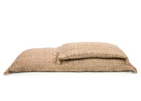 Housse de coussin à franges beige 35x100 Oh My Gee Bazar Bizar