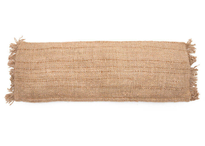 Housse de coussin à franges beige 35x100 Oh My...