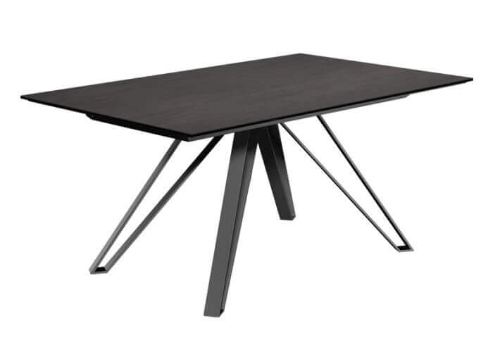 Table en céramique et pieds métal fixe ou...