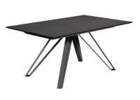 Table en céramique et pieds métal fixe ou extensible Halo Cancio